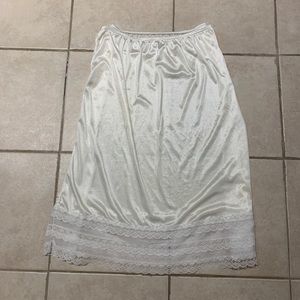 Satin/silk lace lingerie skirt